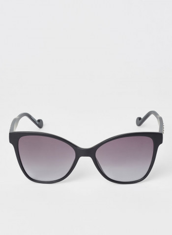 Women's Full Rim Injected Butterfly Sunglasses - Lens Size: 55 mm