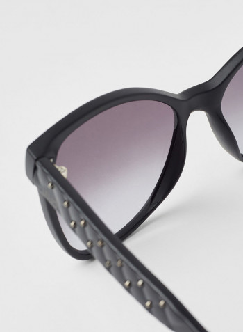 Women's Full Rim Injected Butterfly Sunglasses - Lens Size: 55 mm