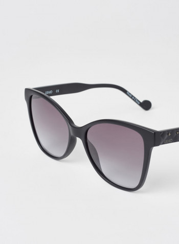 Women's Full Rim Injected Butterfly Sunglasses - Lens Size: 55 mm