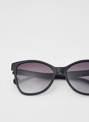 Women's Full Rim Injected Butterfly Sunglasses - Lens Size: 55 mm