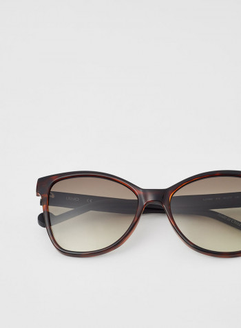 Women's Full Rim Injected Butterfly Sunglasses - Lens Size: 55 mm