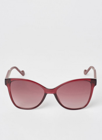 Women's Full Rim Injected Butterfly Sunglasses - Lens Size: 55 mm