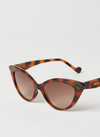 Women's Full Rim Injected Cat Eye Sunglasses - Lens Size: 54 mm