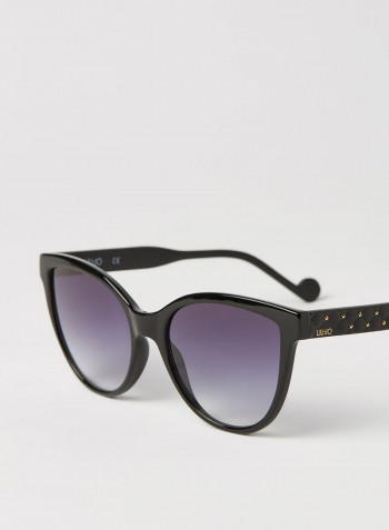Women's Full Rim Injected Cat Eye Sunglasses - Lens Size: 56 mm