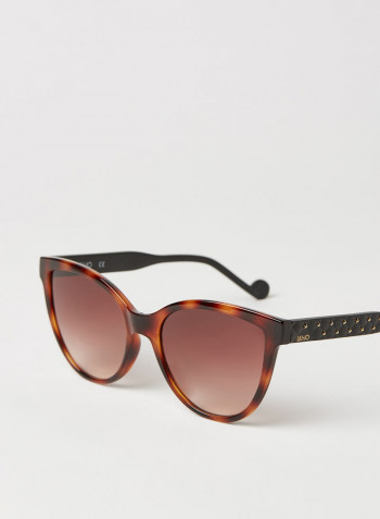 Women's Full Rim Injected Cat Eye Sunglasses - Lens Size: 56 mm