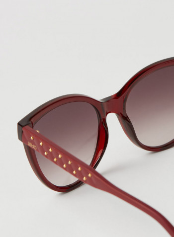 Women's Full Rim Injected Cat Eye Sunglasses - Lens Size: 56 mm