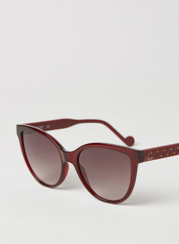 Women's Full Rim Injected Cat Eye Sunglasses - Lens Size: 56 mm