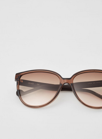 Women's Full Rim Injected Modified Rectangle Sunglasses - Lens Size: 57 mm