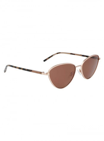 Women's Full Rim Metal Cat Eye Sunglasses - Lens Size: 57 mm