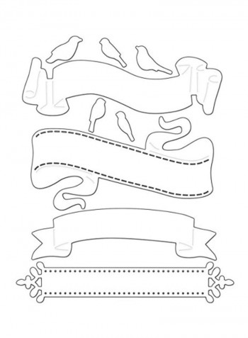 Birds And Banners Die Cuts Grey