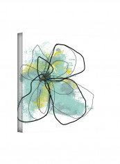 Liquid Blue Iii Gallery Wrapped Canvas Wall Art Multicolour 24 x 24inch