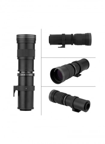 420-800mm F/8.3-16 HD Super Telephoto Manual Zoom Lens Black