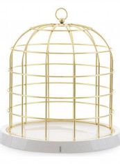 European-Style Metal Wrought Iron Bird Cage Flower Ornament Golden