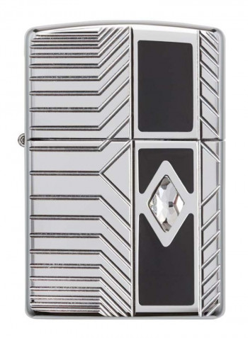 Classy Tech Design Gas Lighter Silver/Black 2.4ounce
