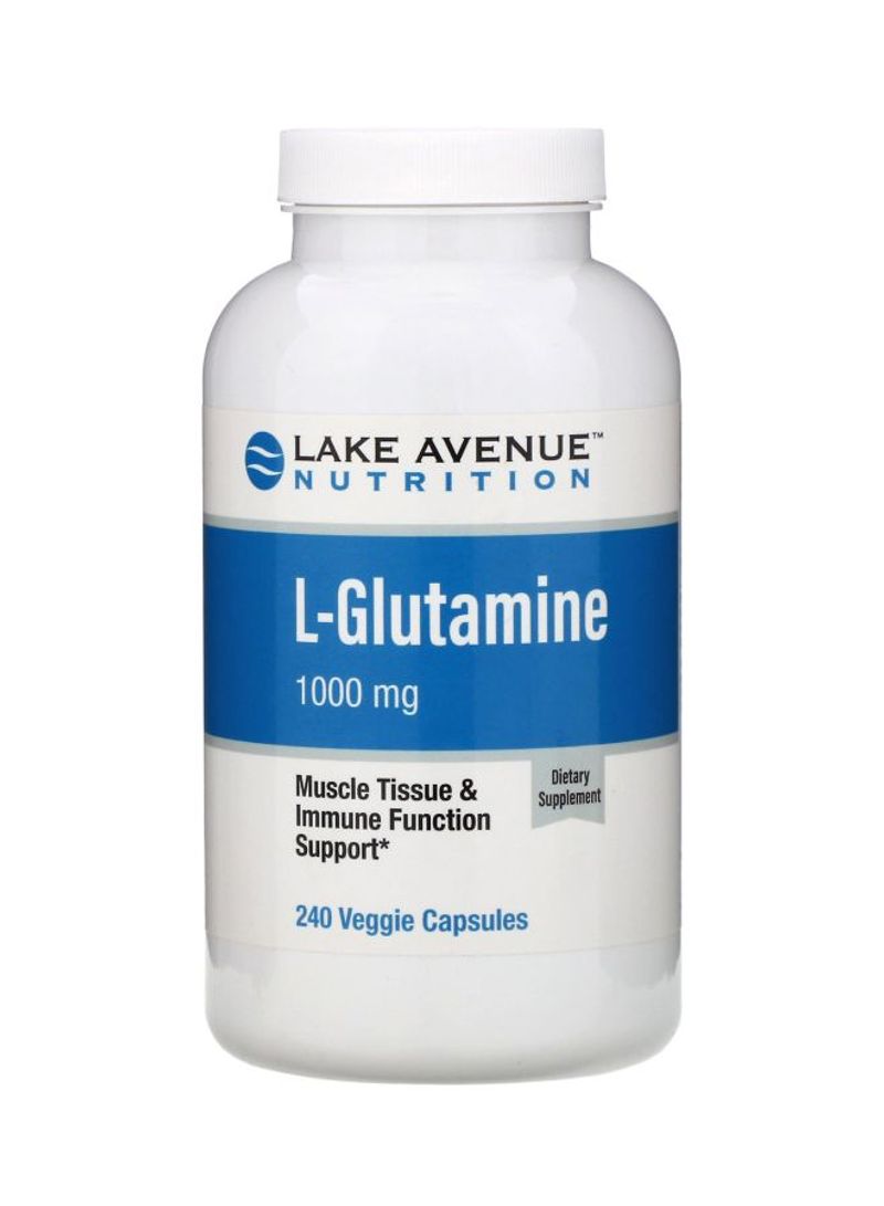 L-Glutamine Dietary Supplement 1000 Mg - 240 Capsules