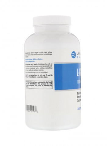 L-Glutamine Dietary Supplement 1000 Mg - 240 Capsules