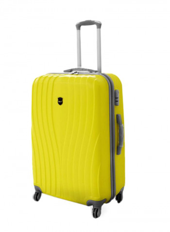 3-Piece Luggage Trolley Bag Set Yellow