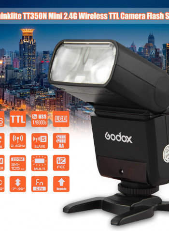 Wireless TTL  Speedlight Camera Flash Black