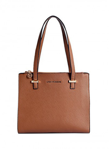 Polyester Blend Handbag LWHB02115BROWN Brown