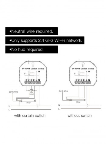 4-Piece Wi-Fi Curtain Switch Set White