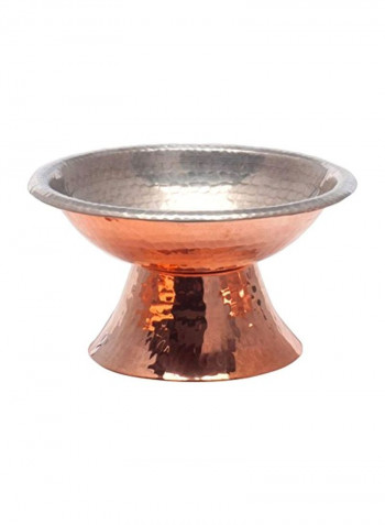 Hammered Sauce Serve Bowl With Base Rose Gold 6x6x5.5inch