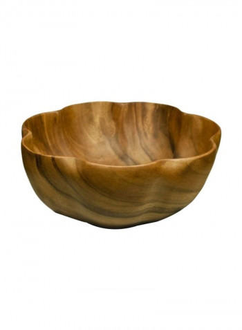 Scalloped Rim Flared Bowl Green/Yellow 10x4inch