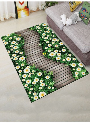 Wooden Bridge Pattern Mat Multicolour 50x160cm
