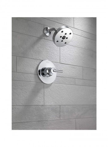 H2OKinetic Shower Head Silver/Black 5.8x3.5x3.6inch