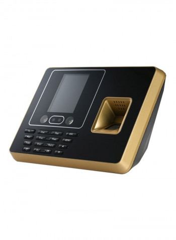 Fingerprint Password Attendance Machine Black/Gold