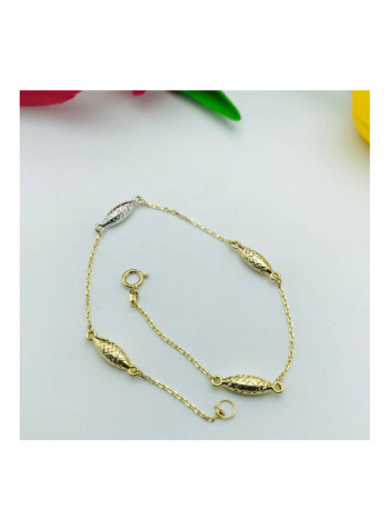 18k Gold 3 Colour Oval Bracelet