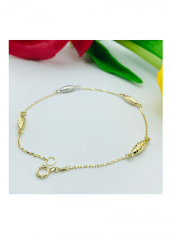 18k Gold 3 Colour Oval Bracelet