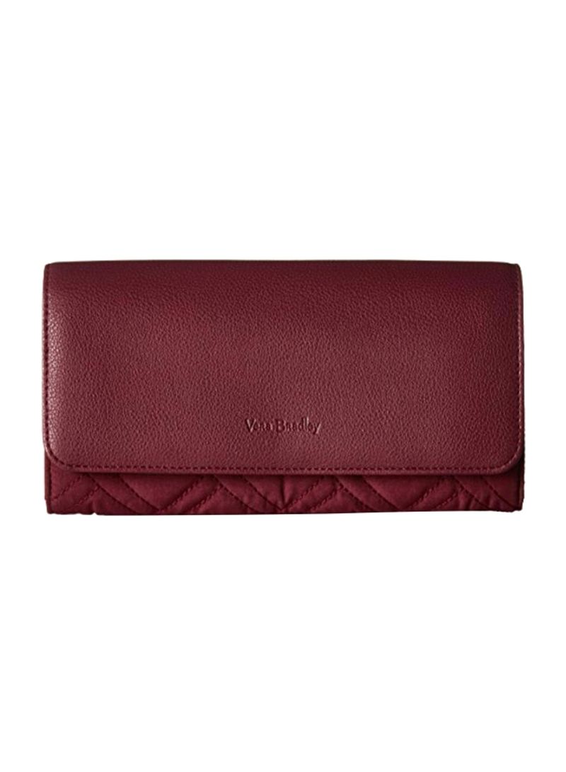 RFID Faux Leather Wallet Red