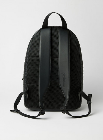 Debossed Monogram Backpack Black