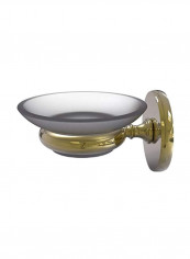 Wall Mounted Soap Dish White/Gold 3x4.5x2.5inch