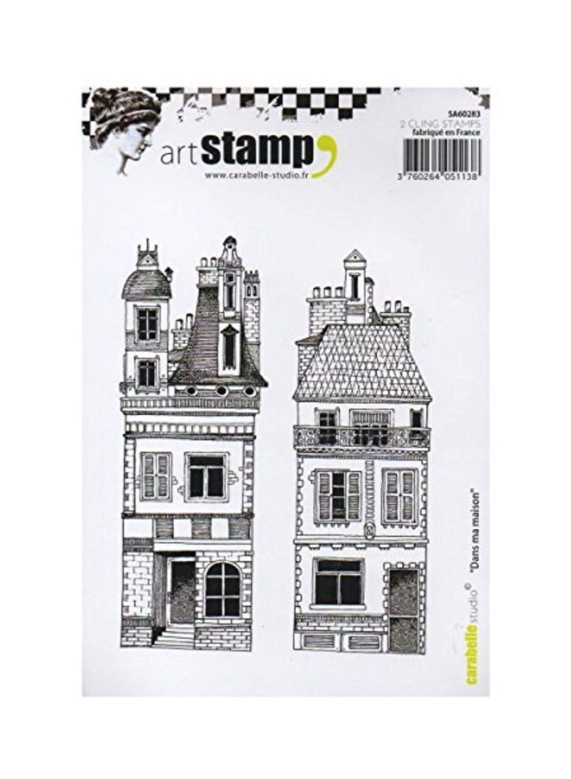 2-Piece A6 Art Stamp White/Black/Grey