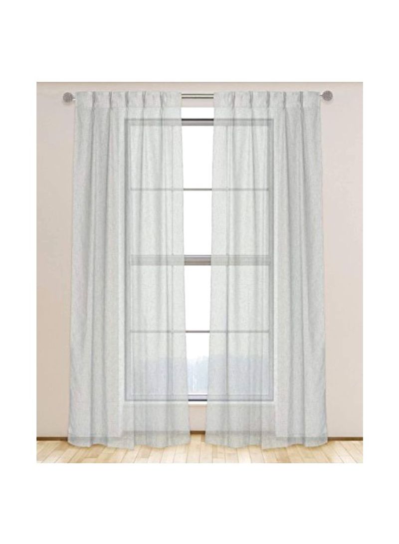 Pair Of Curtain Panel Grey 30x95inch