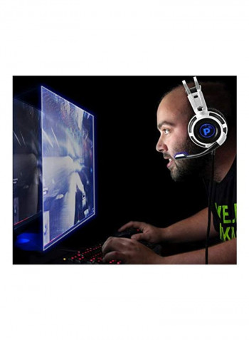 Over-Ear Wired Gaming Headphones With Mic For PS4/PS5/XOne/XSeries/NSwitch/PC White/Black
