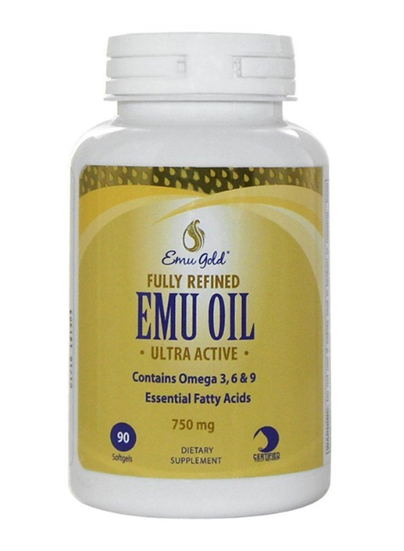 Fully Refined EMU Oil Ultra Active - 90 Softgels