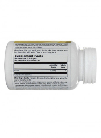 Fully Refined EMU Oil Ultra Active - 90 Softgels