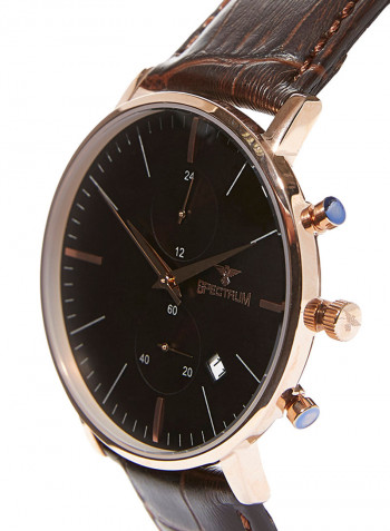 Men's Leather Analog Watch 23055M