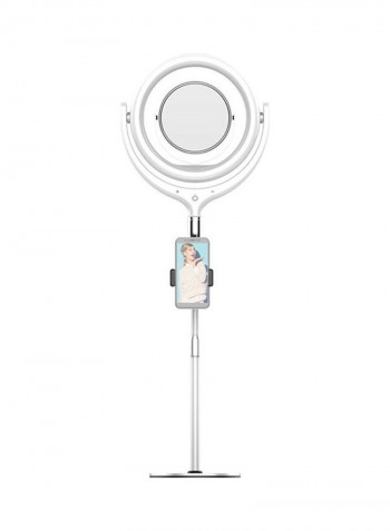 LED Fill Ring Light Kit Set for Photography with Mirror White
