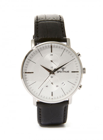 Men's Leather Analog Watch 23055M