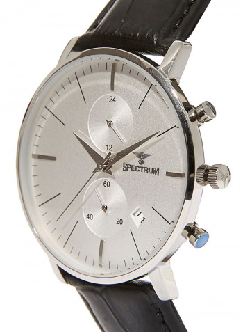 Men's Leather Analog Watch 23055M