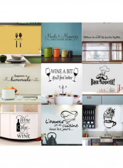 Kitchen Decorative Vinyl Wall DIY Stickers Multicolour 60x90cm