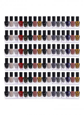 Pack Of 6 Nail Polish Rack Multicolour