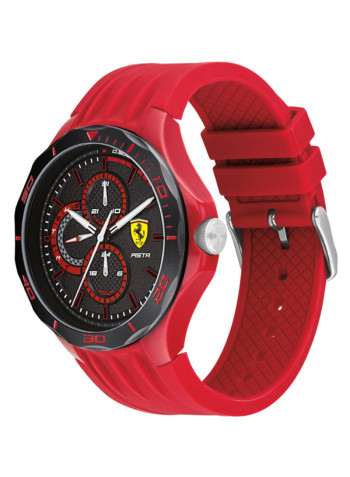 Men's Pista Water Resistance Silicone Analog Watch 830723