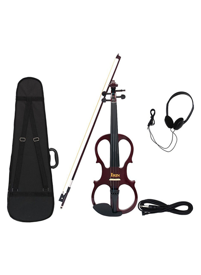 Electric Fiddle Stringed Violin With Headphone, Case And Cable