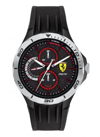 Men's Pista Water Resistance Silicone Analog Watch 830722