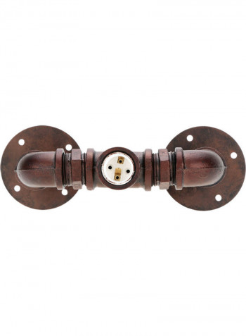 Water Pipe Shaped Wall Lamp Holder Brown 20.00x17.50x1.152cm