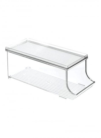 Canned Food And Soda Can Organizer With Lid Clear 13.75x5.75x5.75inch